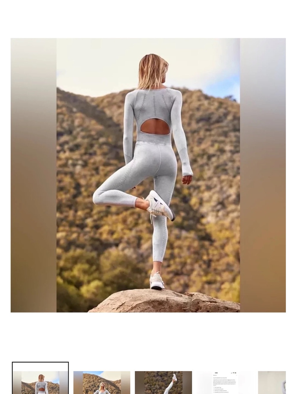 Free People, Good Karma Long-Sleeve Jumpsuit, Ice Grey